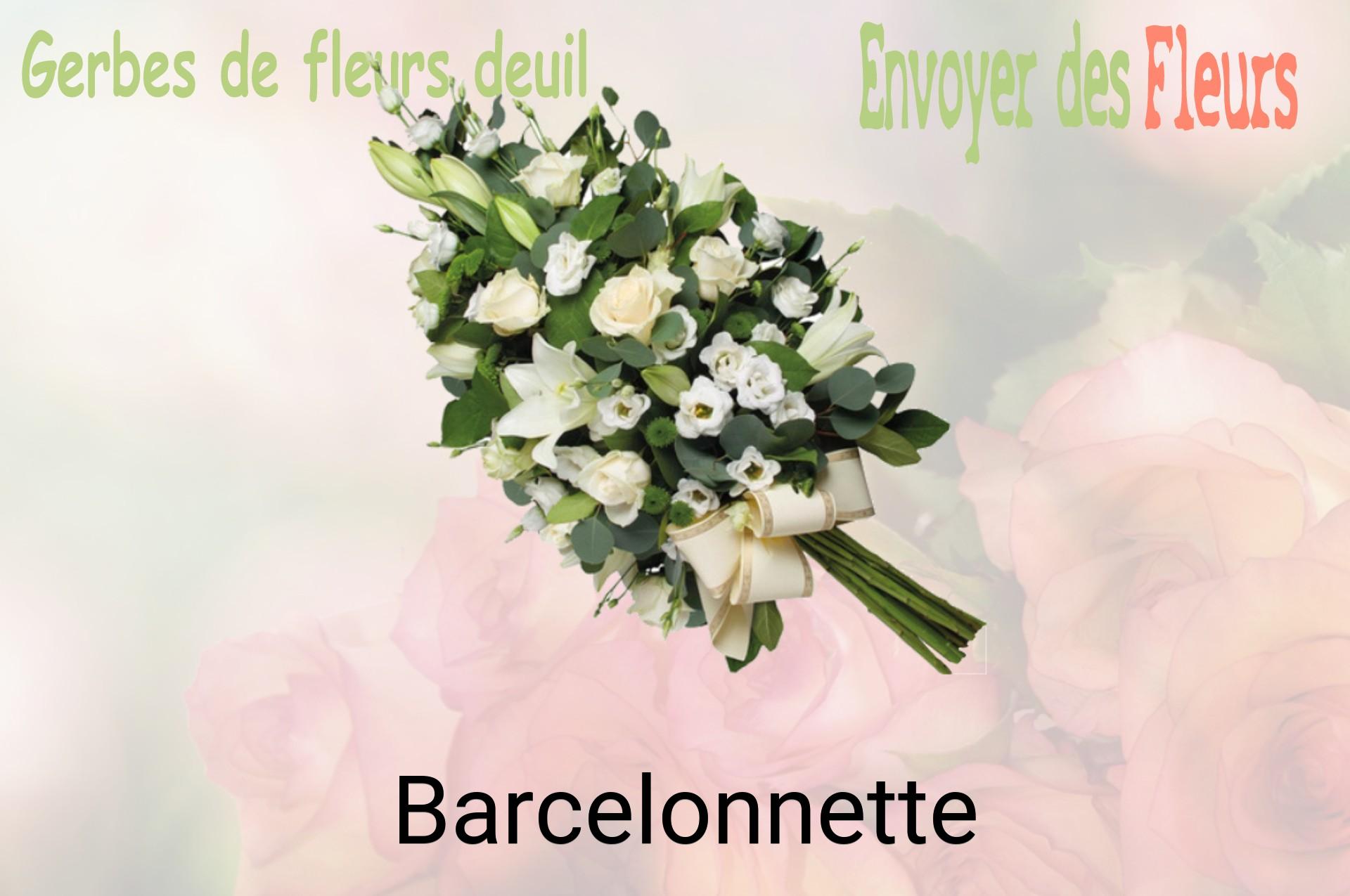 Gerbe de fleurs de deuil livrée à Barcelonnette